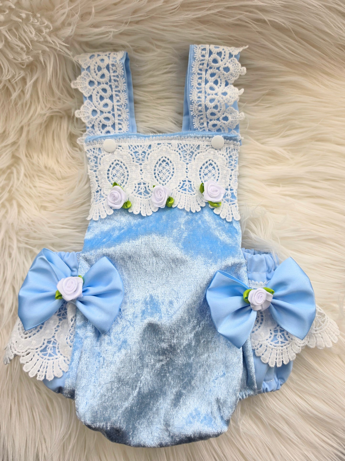 Bella Rose Crushed Velvet romper