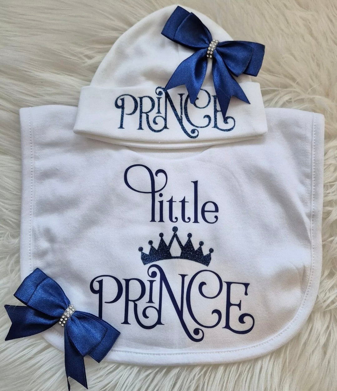 Little Prince Bib and Hat set