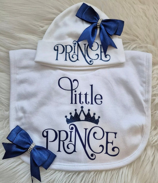 Little Prince Bib and Hat set