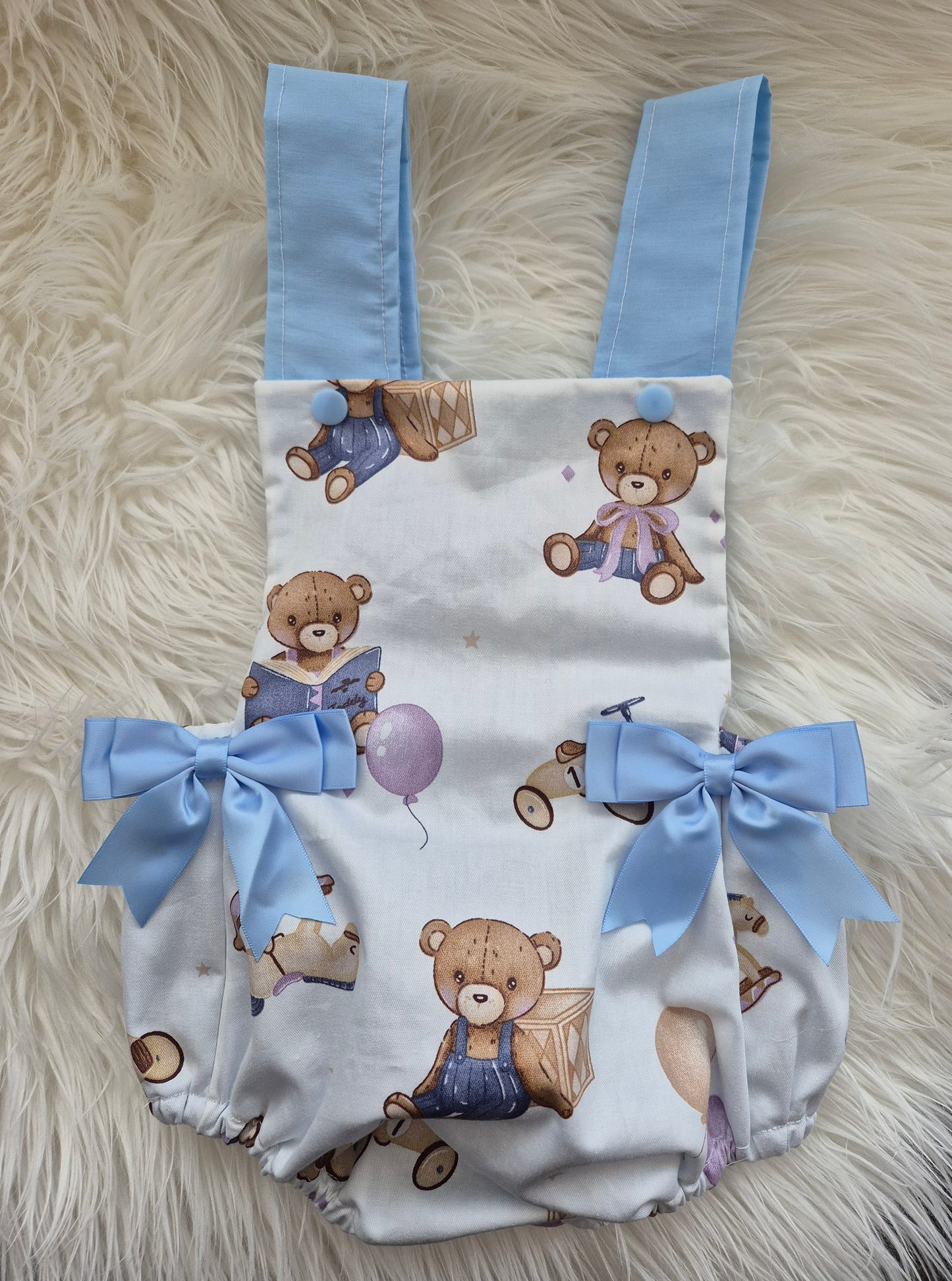 Blue Teddy Romper suit
