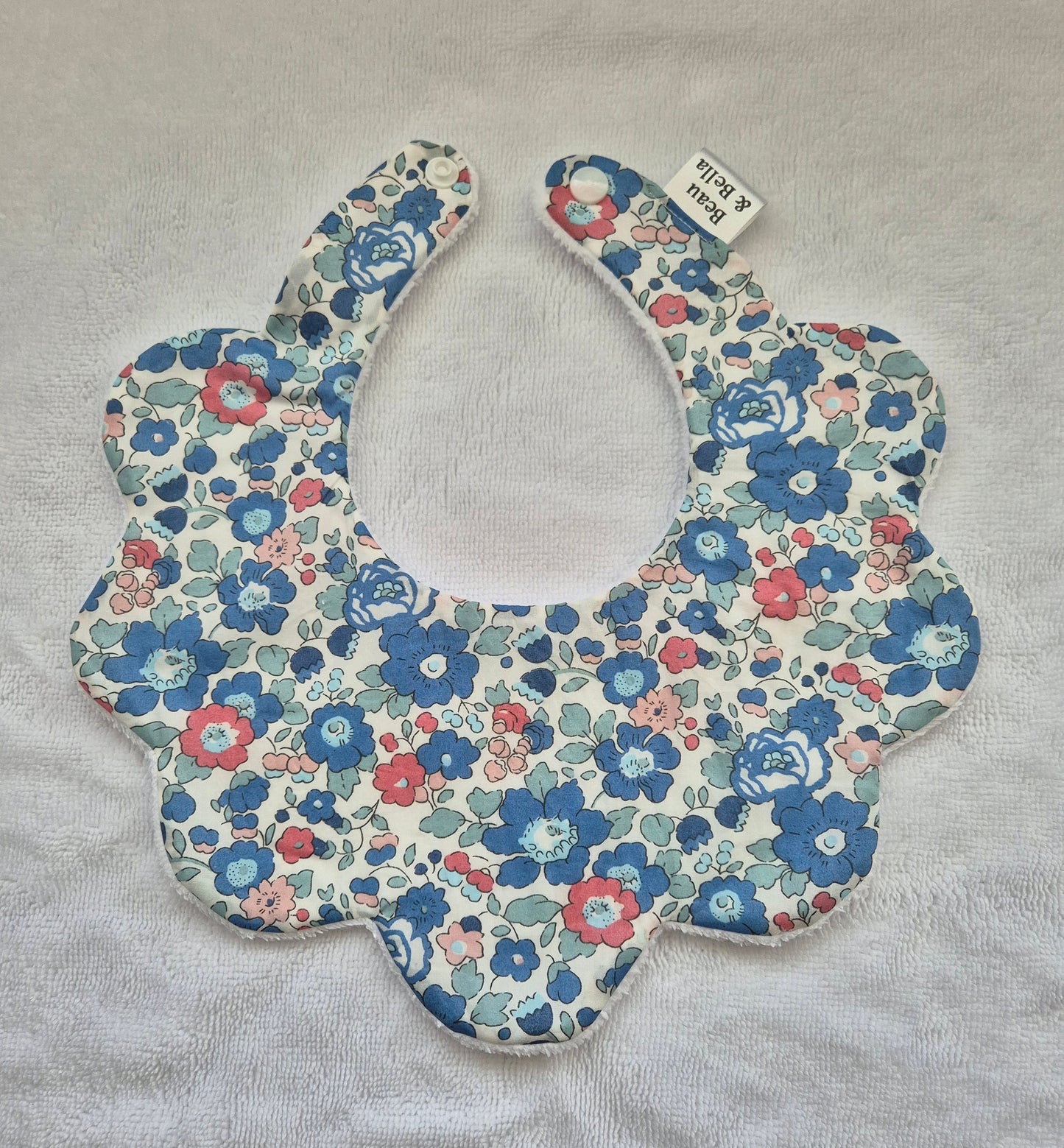 Liberty Betsy Blue Floral bib